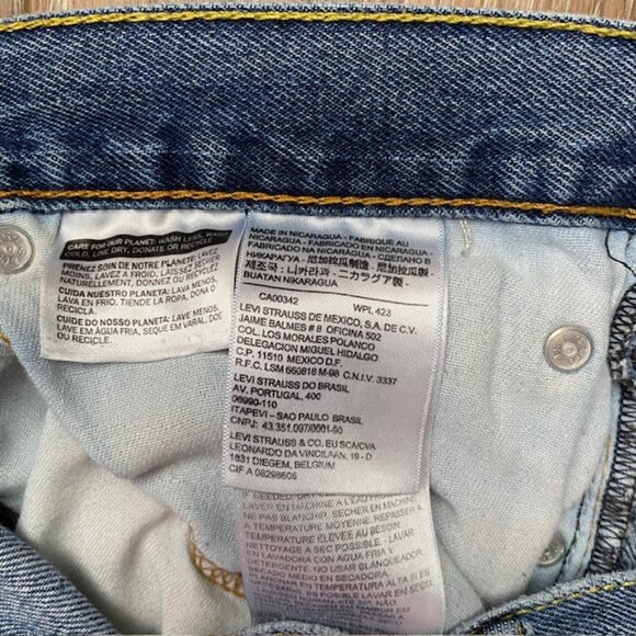 Levi’s 505 Men’s Jeans 38" Blue Straight Leg Classic Fit Cotton Denim - Picture 7 of 12